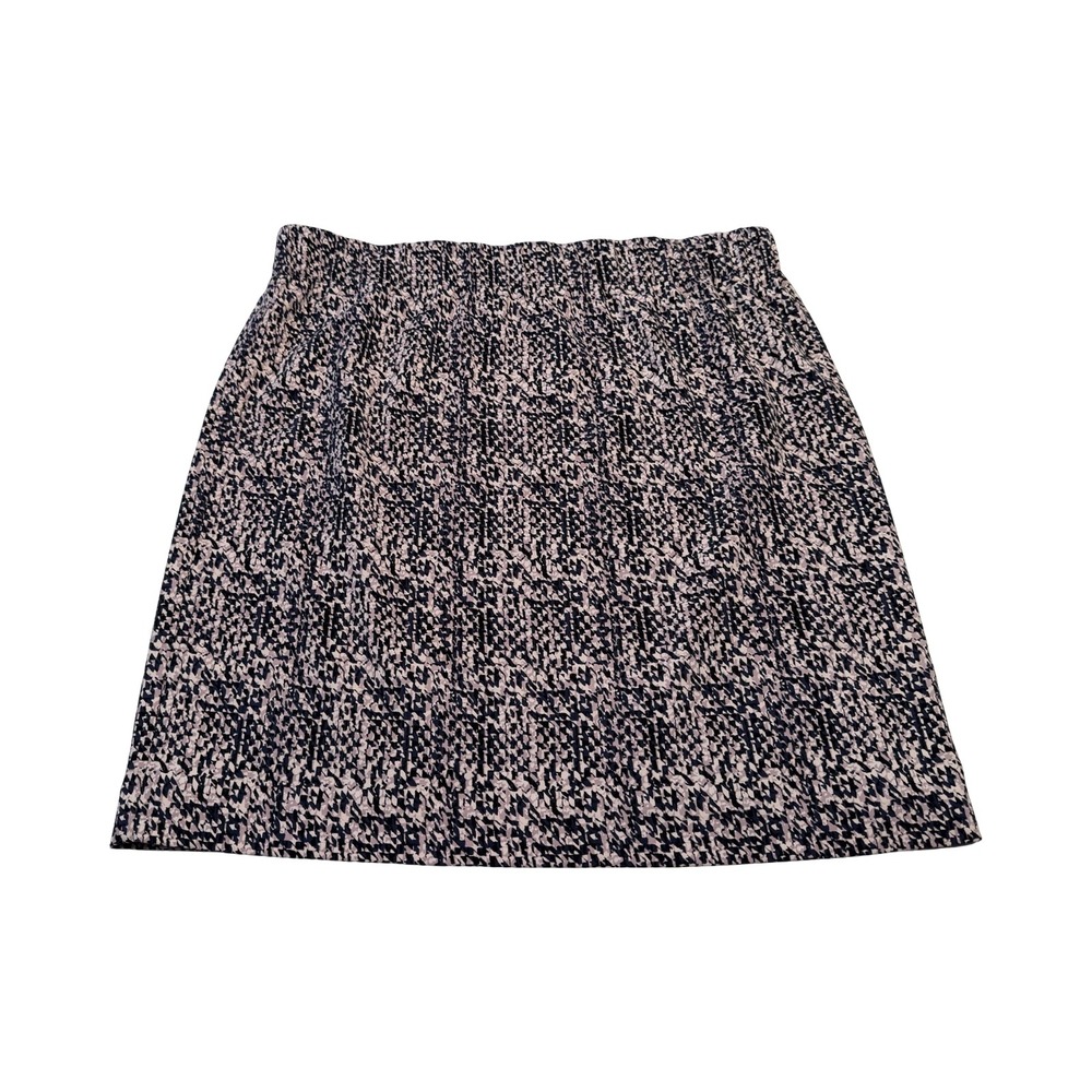 Ann Taylor Blue Lavender Abstract Geometric Print Mini Skirt Size‎ 14 Stretch